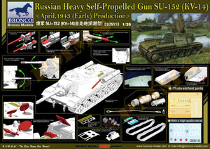 Bronco CB35113 Canon automoteur russe SU-152 (KV-14) Avril 1943 (début) (1/35)  – immagine 2