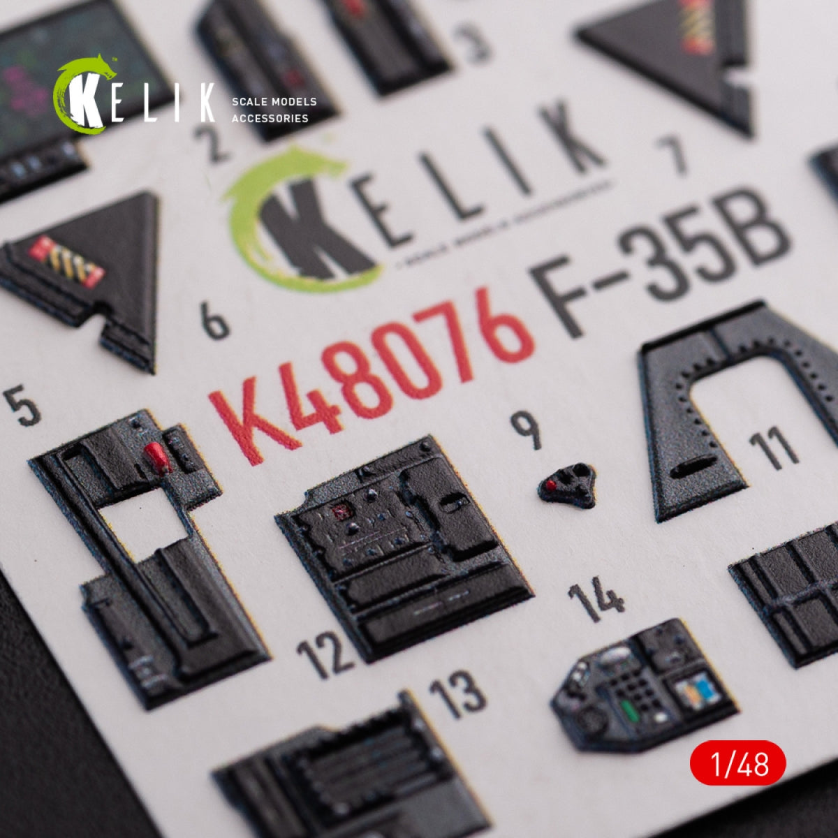 Décalcomanies 3D intérieures KELIK K48076 pour maquette Tamiya au 1/48 du F-35B – image 8