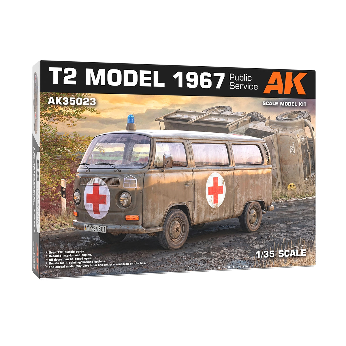 AK Interactive AK35023 T2 MODÈLE 1967 SERVICE PUBLIC 1/35