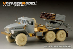 Maquette Voyager PE35720 Lance-roquettes multiple russe moderne BM-21 Grad, version de base tardive (pour TRUMPETER 01013) 1/35 – immagine 3