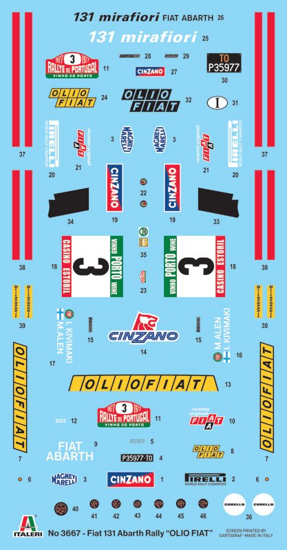 Italeri 3667 FIAT 131 Abarth Rallye OLIO FIAT 1/24 – image 4