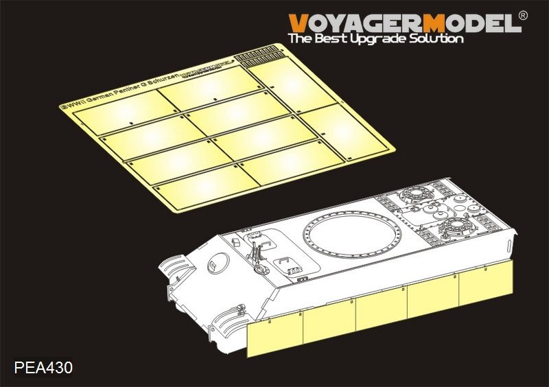 Maquette Voyager PEA430 Schürzen de la Panther G allemande de la Seconde Guerre mondiale (pour TAKOM) 1/35