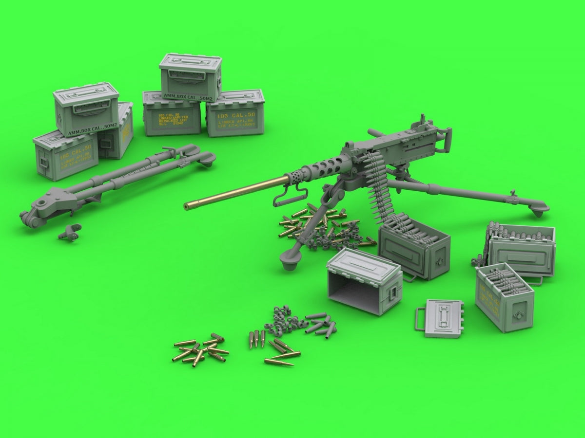 Maquette Master GM-35-064 Browning M2HB calibre .50 (12,7 mm) - Mitrailleuse M3 sur trépied - Seconde Guerre mondiale (avec boîte de munitions M2) 1/35 – imagen 3