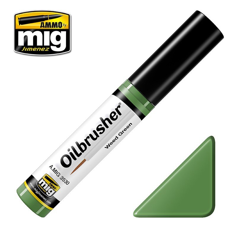 MUNITIONS de Mig Jimenez 3530 Oilbrusher WEED GREEN