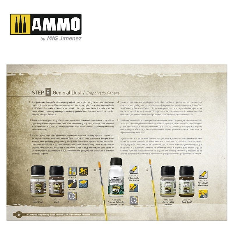 AMMO of Mig Jimenez 6015 GUIDE ILLUSTRÉ DES VÉHICULES ALLEMANDS DE LA FIN DE LA SECONDE GUERRE MONDIALE (Anglais, Espagnol) – image 6