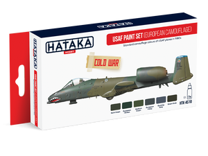 Kit de peinture Hataka HTK-AS10 USAF Camouflage européen 6 x 17 ml