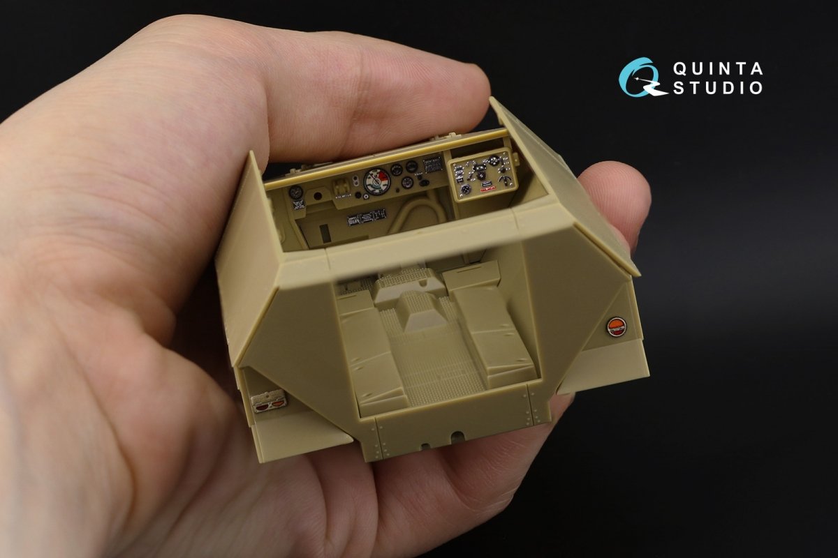 Intérieur imprimé en 3D et coloré sur papier décalcomanie pour la famille SD.KFZ.251 de Quinta Studio QD35050 (Tamiya) au 1/35 – Bild 3