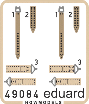 Ceintures de sécurité Eduard 49084 JN SUPERFABRIC 1/48