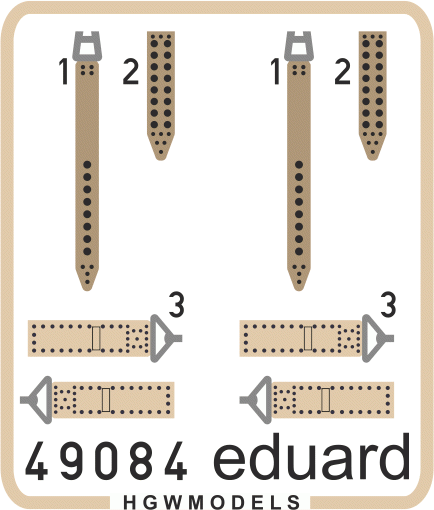 Ceintures de sécurité Eduard 49084 JN SUPERFABRIC 1/48