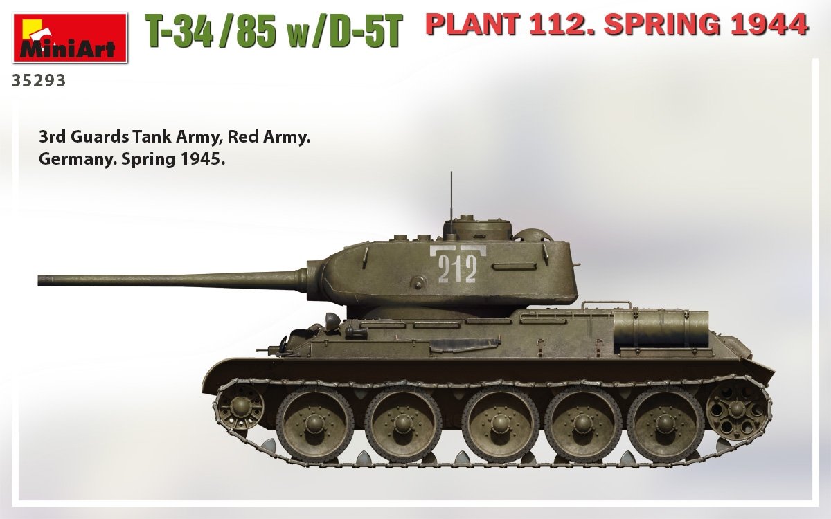 MiniArt 35293 T-34/85 avec D-5T, usine 112, printemps 1944, échelle 1/35 – Bild 3