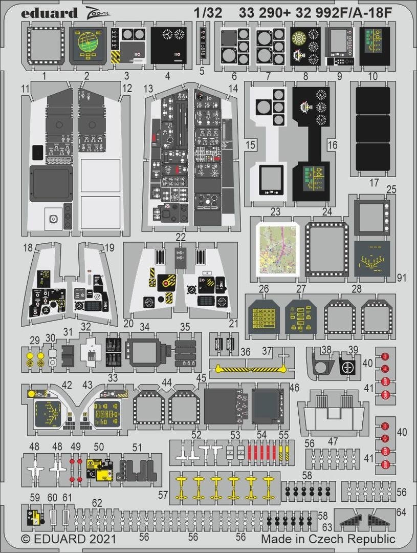 Intérieur Eduard 32992 F/ A-18F REVELL 1/32