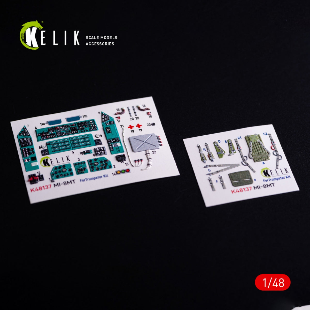 Kelik K48137 Mi-8MT - interior 3D decals for Trumpeter kit 1/48