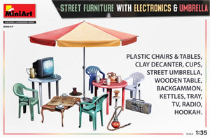 MiniArt 35647 MOBILIER DE RUE AVEC ÉLECTRONIQUE ET PARAPLUIE 1/35 – immagine 2