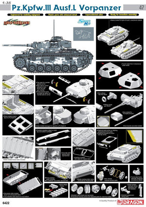 Cyber ​​​​Hobby 6422 Pz.Kpfw.III Ausf.L Vorpanzer (1/35) – immagine 2
