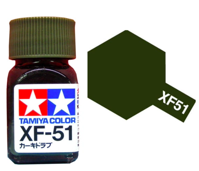 Peinture émail Tamiya XF51 Kaki Drab (80351)