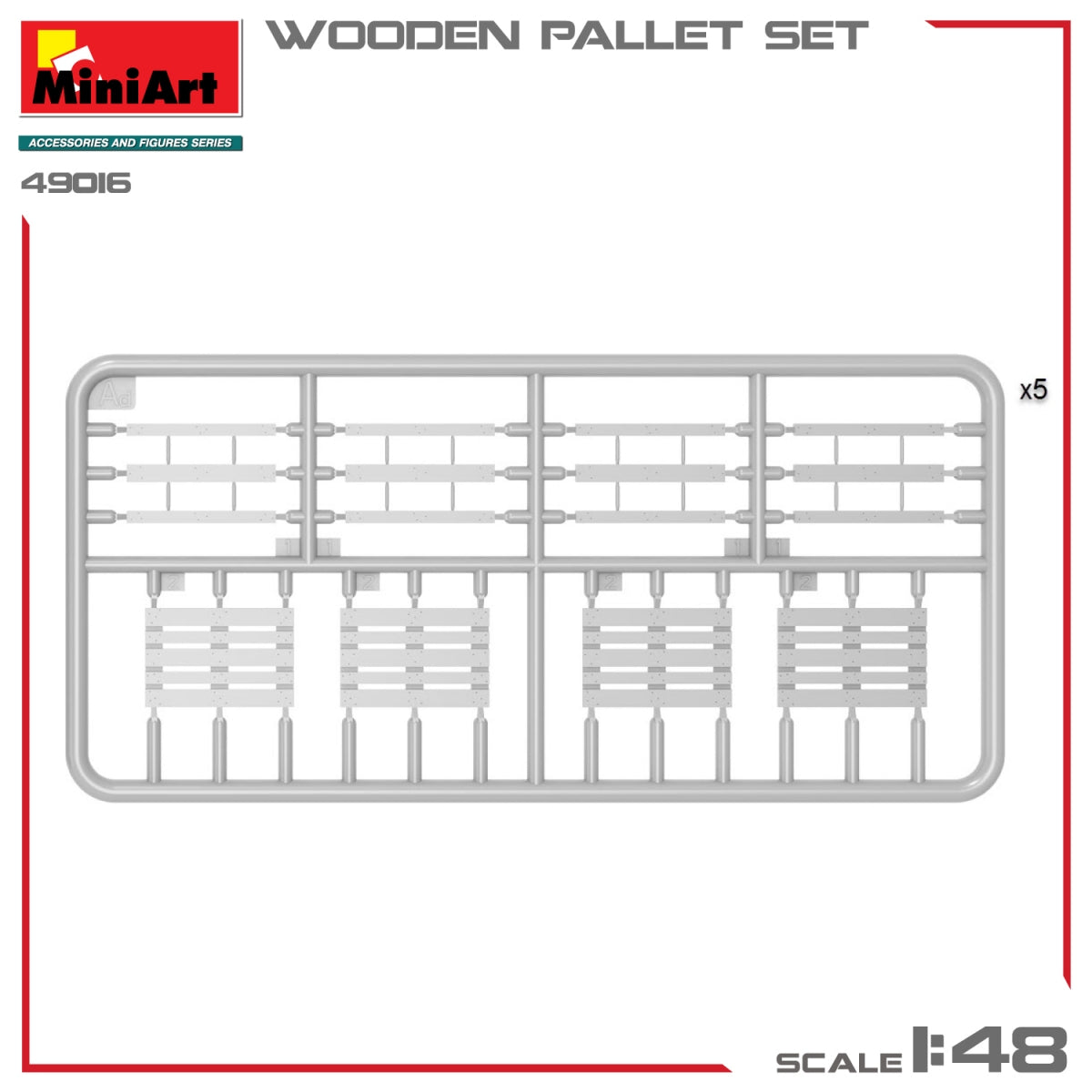 MiniArt 49016 JEU DE PALETTES EN BOIS 1/48 – immagine 2