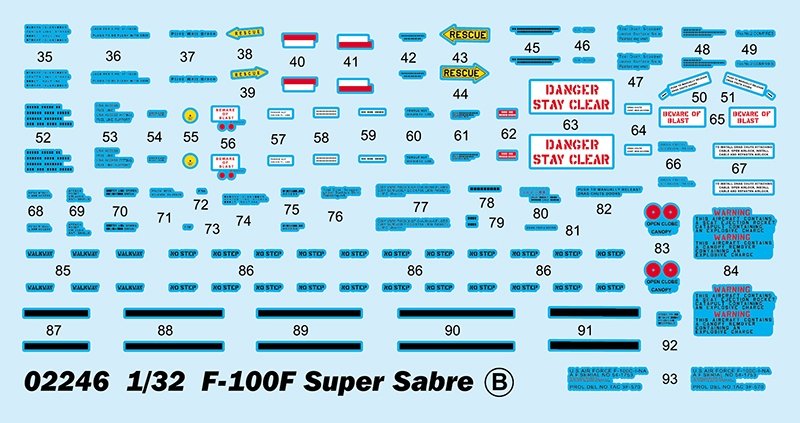 Trumpeter 02246 F-100F Super Sabre 1/32 – imagen 20