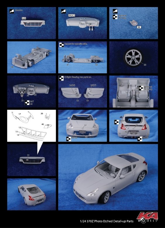 KA Models KE-24040 NISSAN 370Z PIÈCE DE DÉTAIL EN PHOTODÉCRÉATION 1/24 – image 2