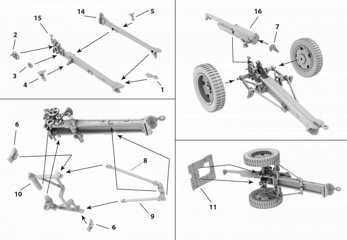 Premier à combattre PL045 Canon de campagne polonais SCHNEIDER modèle 1897 de 75 mm sur roues DS (1/72)  – immagine 3