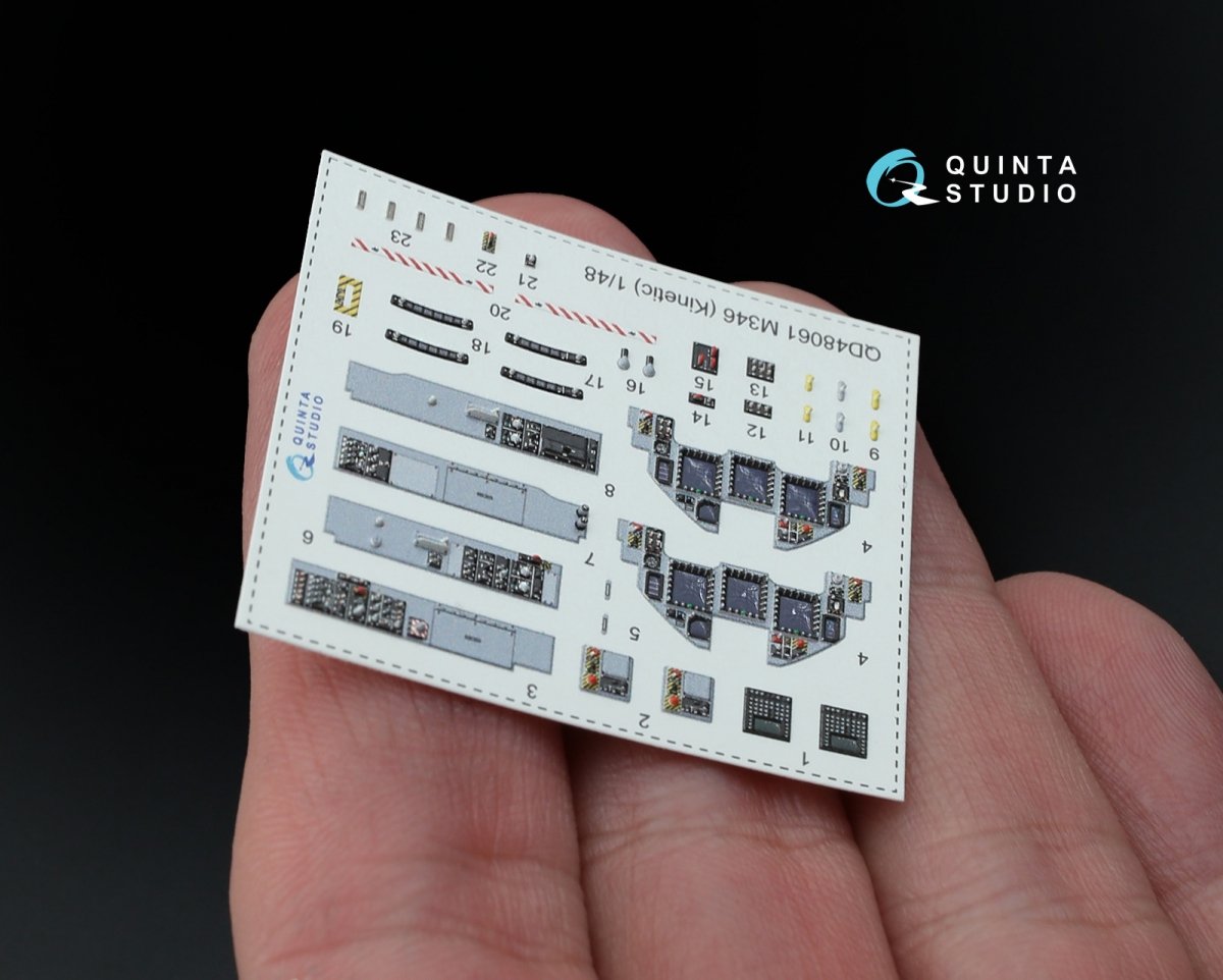 Quinta Studio QD48061 M346 Master 3D-Printed &amp;amp; coloured Interior on decal paper (for Kinetic kit) 1/48 – zdjęcie 3