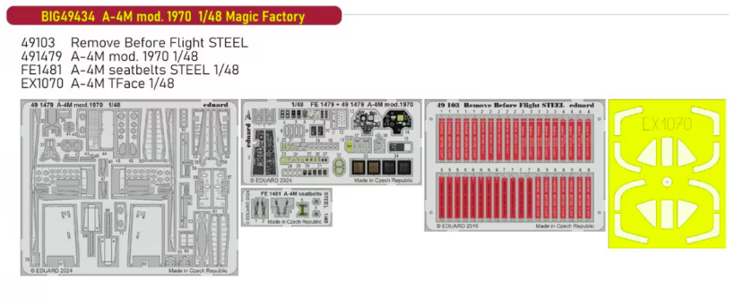 Ensemble de détails Eduard BIG49434 A-4M Mod. 1970 pour Magic Factory au 1/48 – immagine 2