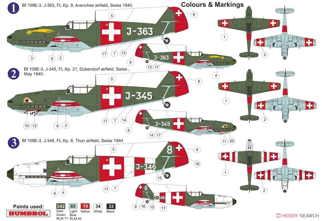 Maquette AZ7664 Messerschmitt Bf.109E-3 Force aérienne suisse, échelle 1/72 – immagine 2
