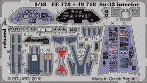 Intérieur du Su-33 Eduard FE778, maquette cinétique au 1/48
