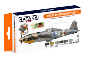 Coffret de peinture Hataka HTK-CS103 WW2 Armée de l&amp;#39;air italienne vol.1 (6x17ml)