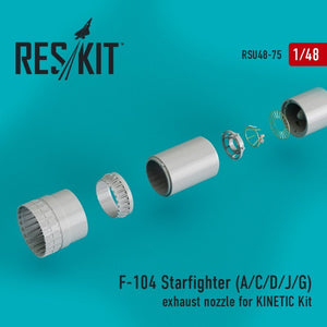 RESKIT RSU48-0075 Buse d&amp;#39;échappement pour F-104 A/C/D/J/G Starfighter (kit Kinetic 1/48)