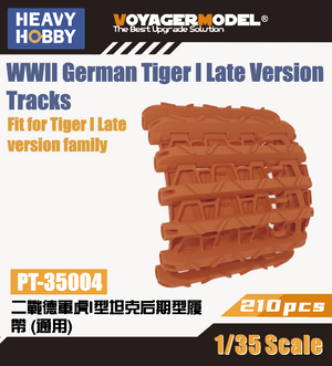 Heavy Hobby PT35004 Chenilles de la version tardive du Tiger I allemand de la Seconde Guerre mondiale, échelle 1/35