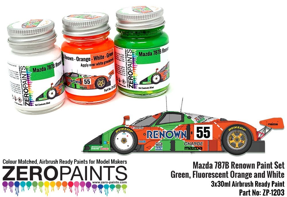 Kit de peinture Zero Paints ZP-1203 Mazda 787B Renown - 3 x 30 ml – image 3