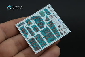 Intérieur imprimé en 3D et coloré sur papier décalcomanie Quinta Studio QDS-48570 Mi-24A (Trumpeter) (petite version) 1/48 – immagine 3