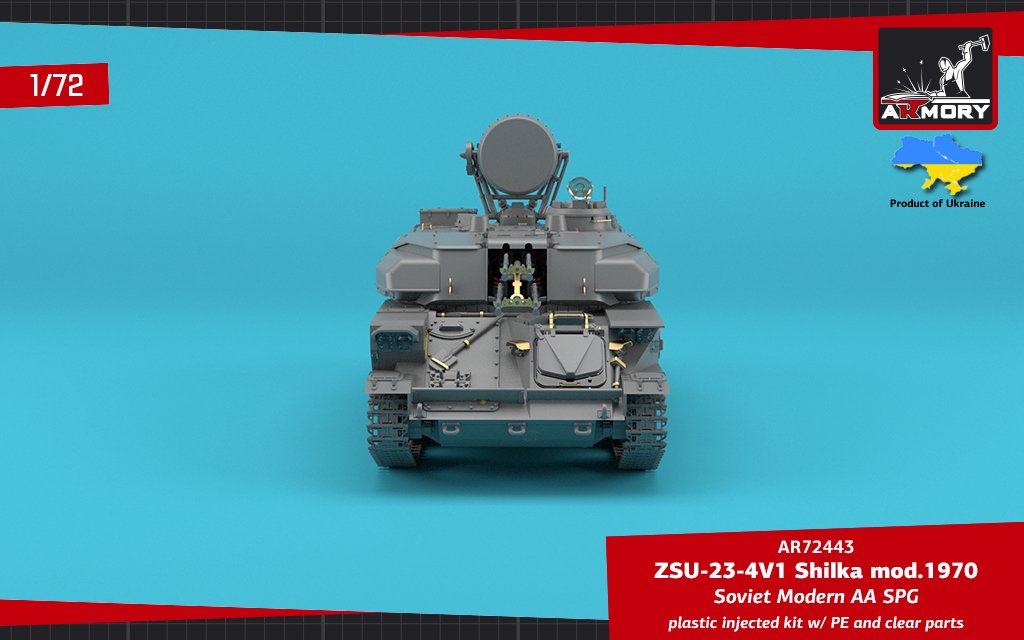 Armory Models 72443 ZSU-23-4V1 Shilka mod.1970 Canon automoteur antiaérien soviétique moderne 1/72 – image 14