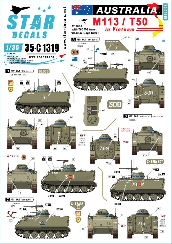 Star Decals 35-C1319 Australie au Vietnam n° 4 1/35