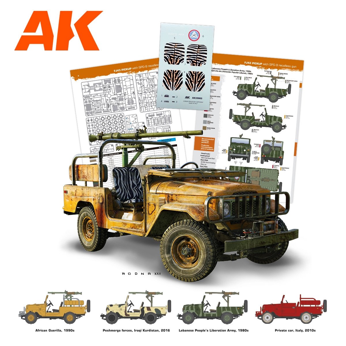 AK Interactive AK35003 FJ43 PICKUP AVEC CANON SPG-9 SANS RECUL 1/35 – image 2