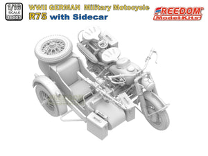 Freedom 16005 R75 avec side-car, moto allemande de la Seconde Guerre mondiale, échelle 1/16 – image 4