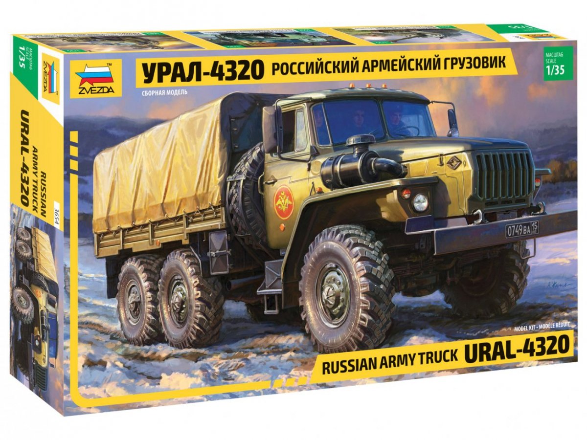 Zvezda 3654 camion militaire russe URAL-4320 (1/35)