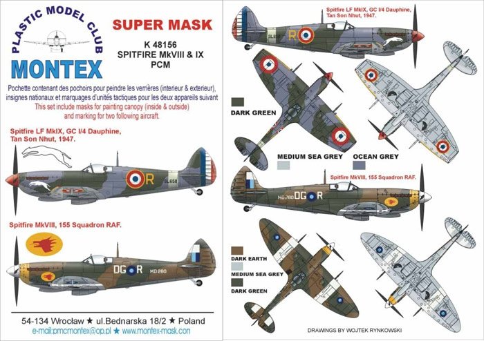 Montex K48156 Spitfire MK VIII &amp;amp; IX 1/48