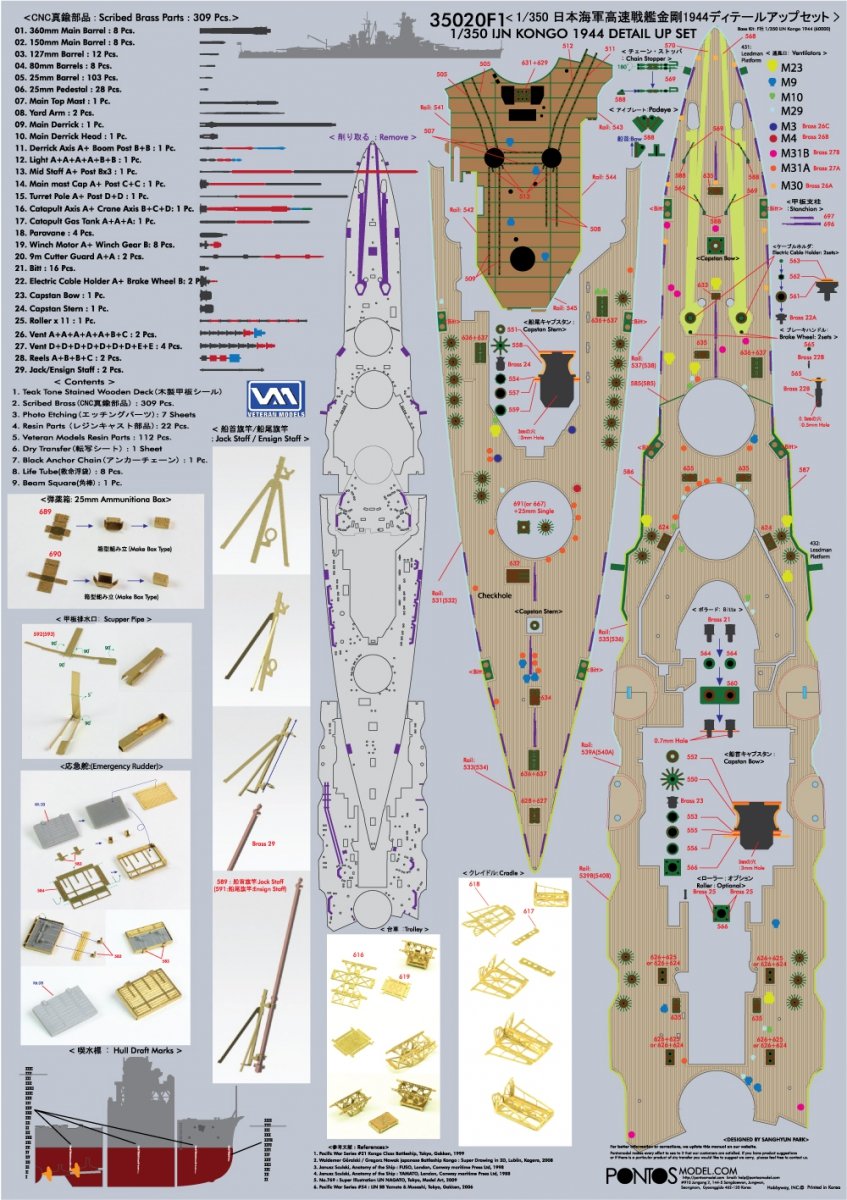 Pontos 35020F1 IJN Congo 1944 Ensemble de détail 1/350 – image 4
