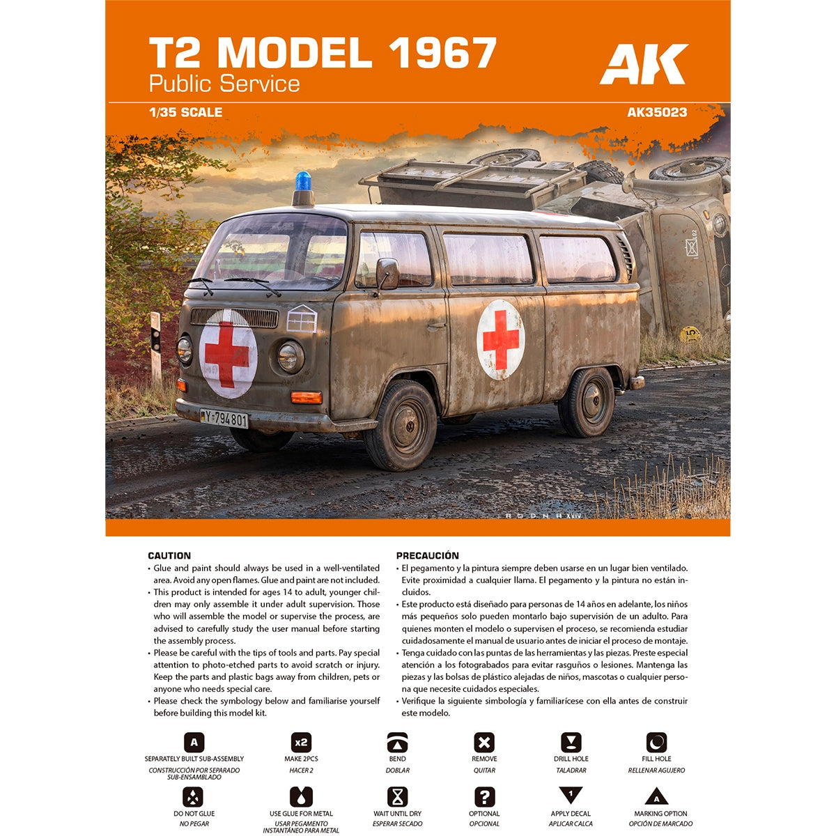 AK Interactive AK35023 T2 MODÈLE 1967 SERVICE PUBLIC 1/35 – imagen 8