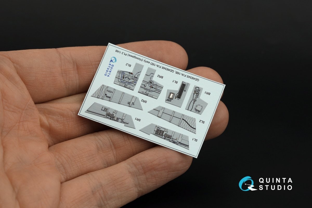 Intérieur imprimé en 3D et coloré sur papier décalcomanie Quinta Studio QD48345 F/A-18B (Hasegawa) 1/48 – image 3