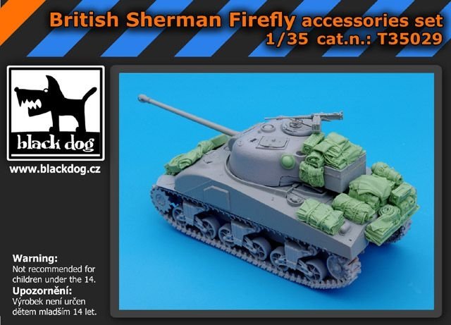 Ensemble d'accessoires Black Dog T35029 pour Sherman Firefly britannique au 1/35