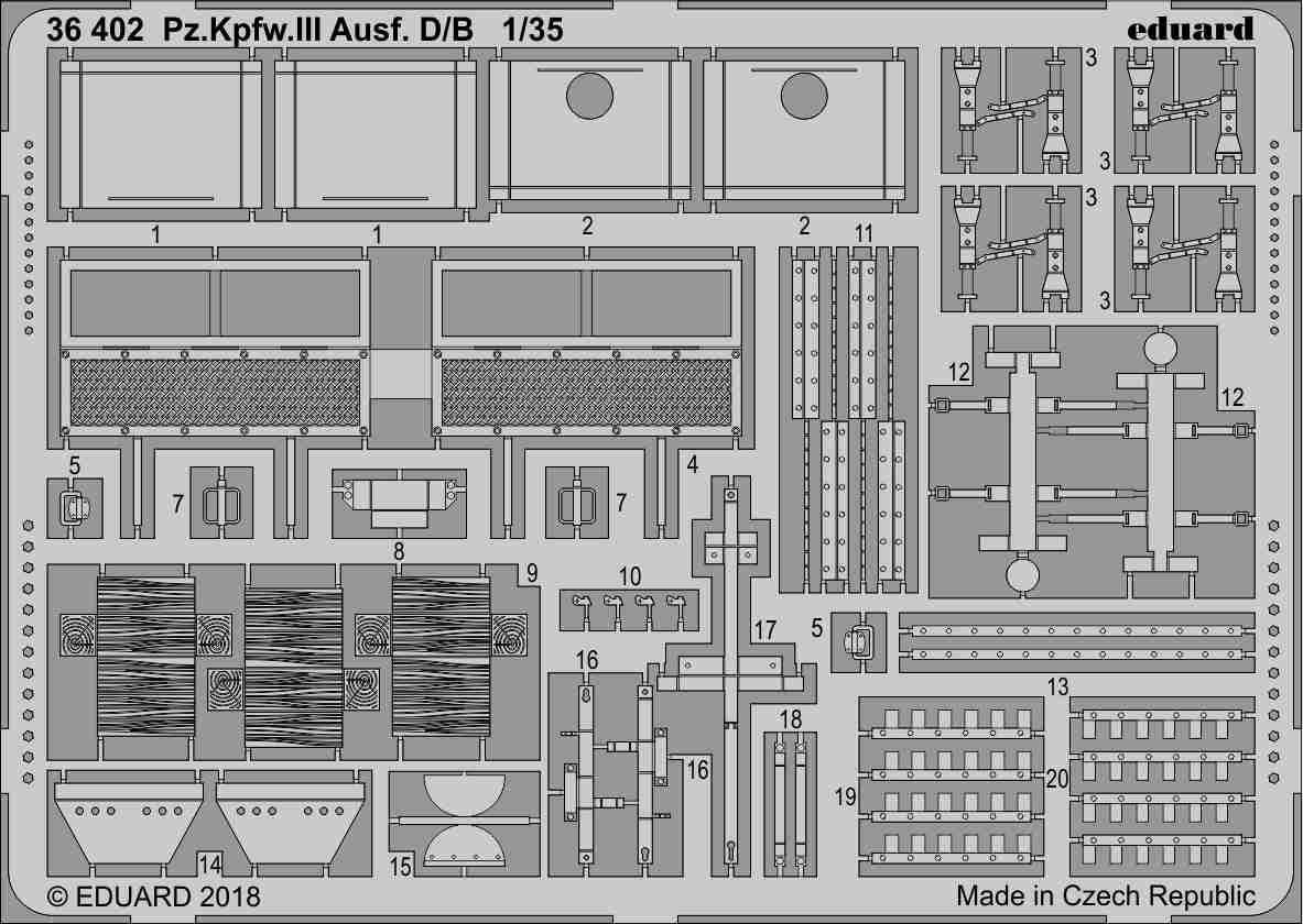 Edouard 36402 Pz. Kpfw. III Ausf. D/B MINIART 1/35
