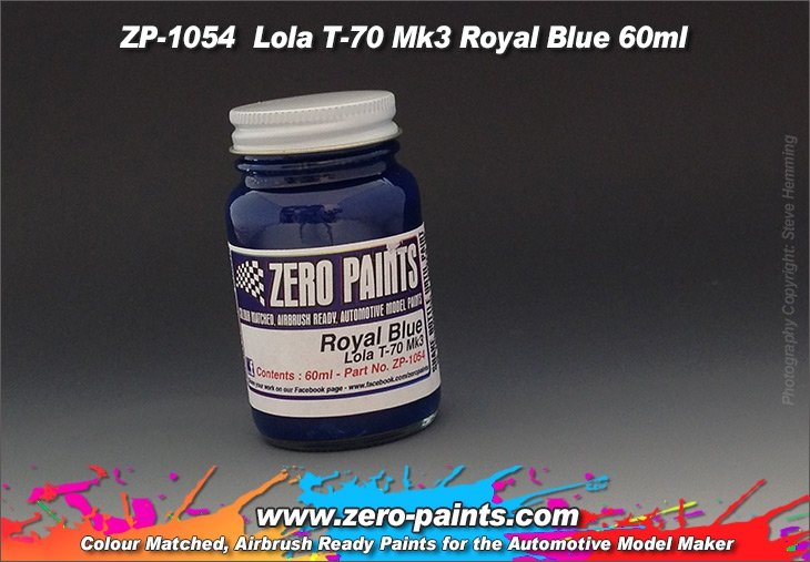 Peinture Zero Paints ZP-1054 Lola T70 - Bleu royal 60 ml