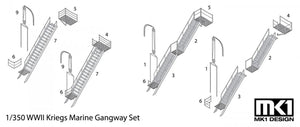 Ensemble de passerelle allemande MK1 Design MS-35017 1/350 – image 2