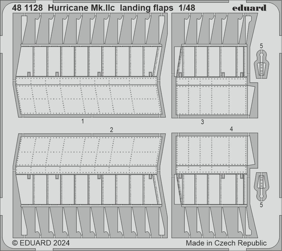 Volets d'atterrissage Eduard 481128 Hurricane Mk. IIc HOBBY BOSS 1/48
