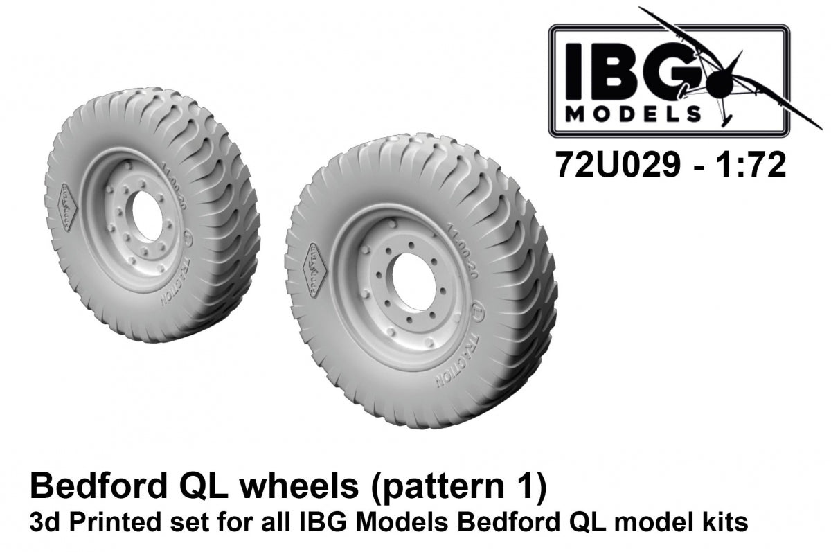 Roues Bedford QL IBG 72U029 (Modèle 1) - Kit imprimé en 3D à l&amp;#39;échelle 1/72