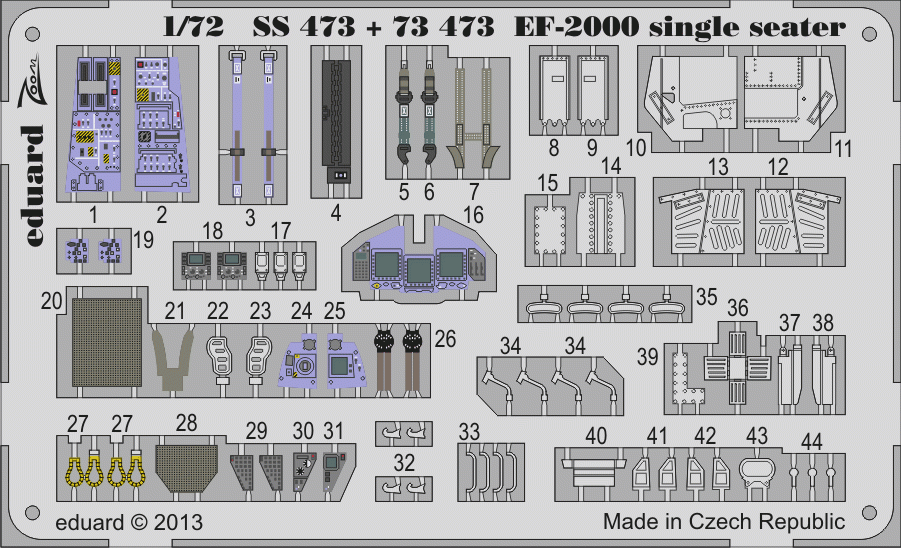 Eduard 73473 EF-2000 monoplace 1/72 HASEGAWA