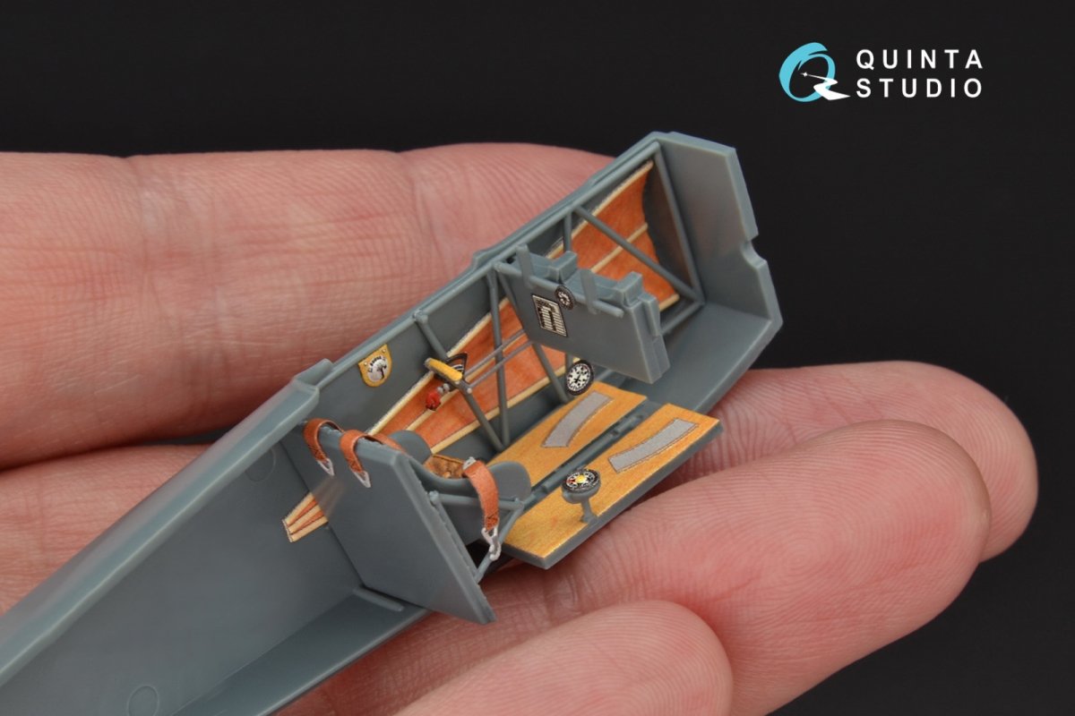 Intérieur imprimé en 3D et coloré sur papier décalcomanie Quinta Studio QD48158 pour Fokker Dr.1 (pour kit Eduard) au 1/48 – image 3
