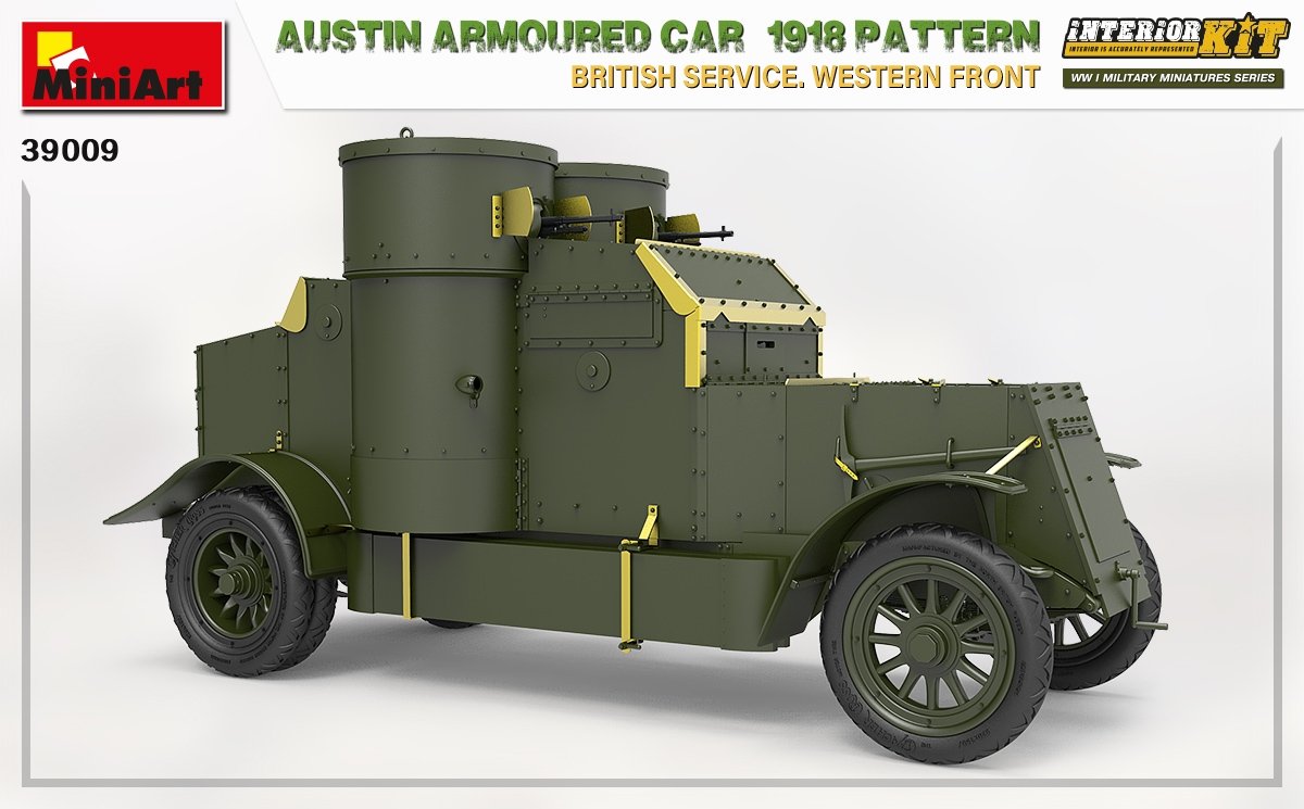 Miniart 39009 Voiture blindée Austin modèle 1918. Service britannique. Front de l&amp;#39;Ouest. Maquette intérieure 1/35 – immagine 3